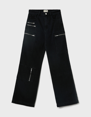 tally weijl schwarze high waist jeans