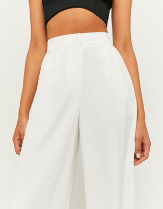 Pantaloni Larghi a Vita Alta Bianchi | TALLY WEiJL Online Shop
