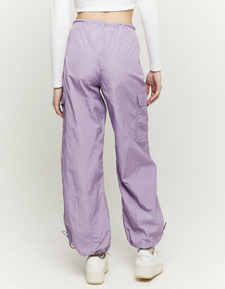 TALLY WEiJL, Mid Waist Purple Parachute Hose for Women
