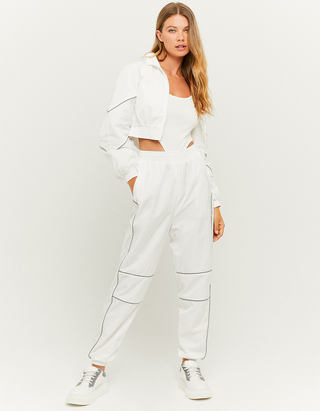 White Nylon Joggers | TALLY WEiJL 