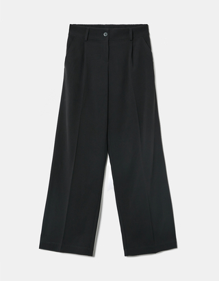 Black Low Waist Wide Leg Trousers 