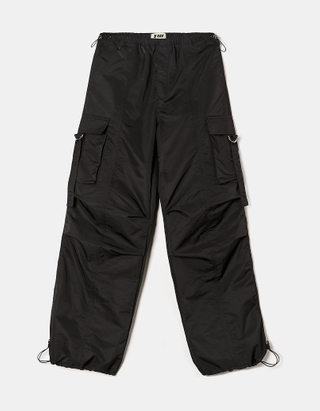 TALLY WEiJL, Black Cargo Parachute Trousers for Women