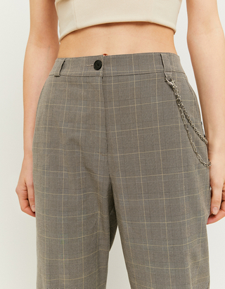 Brown High Waist Joggers Trousers 