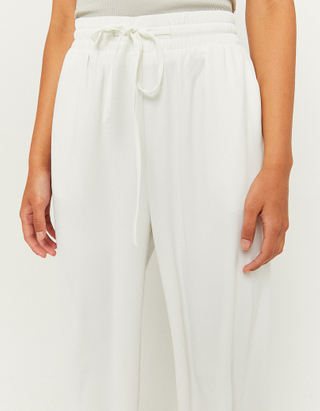 TALLY WEiJL, Pantalon Fleuri Jambe Large Taille Haute Blanc for Women