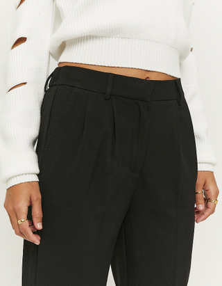 TALLY WEiJL, Pantalon Droit Taille Haute Noir for Women