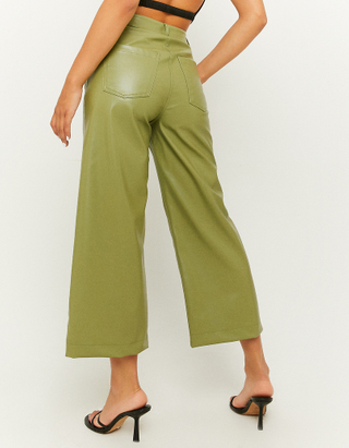 Grüne High Waist Flare Trousers