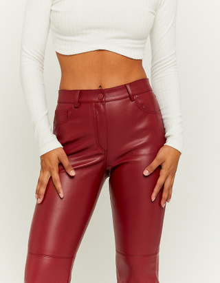 TALLY WEiJL, Rote High Waist Skinny Flare Hose for Women