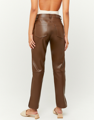 Braune Mid Waist Straight Leg Hose | TALLY WEiJL Online Shop