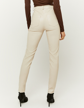 Beige High Waist Skinny Trousers | TALLY WEiJL Online Shop