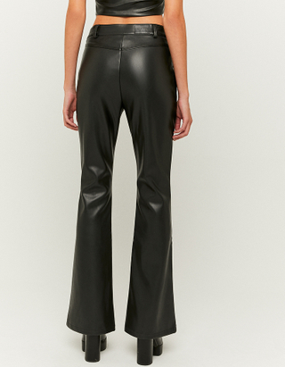 TALLY WEiJL, Black Skinny Flare Faux Leather Trousers  for Women