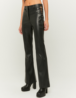 flares leather trousers