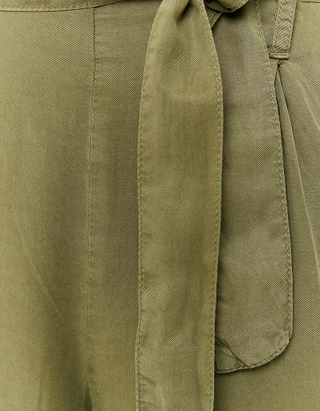 Pantalon Coupe Culotte Léger Taille Haute