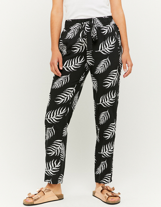 Black Printed Trousers | TALLY WEiJL 