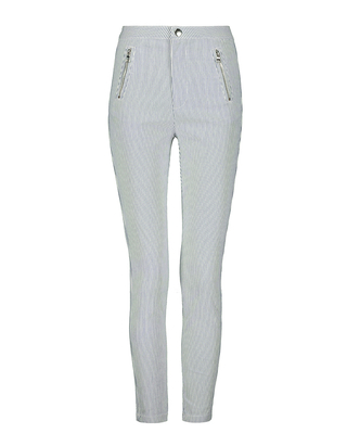 Blue Pinstripe Skinny Trousers | TALLY 