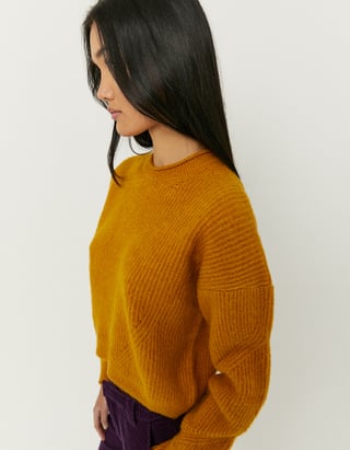 TALLY WEiJL, Pull en Maille Col Rond Jaune for Women