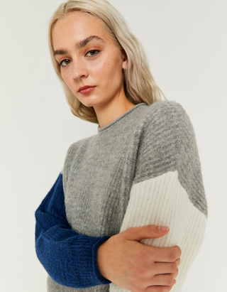 Pull Colorblock Col Rond