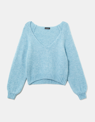 TALLY WEiJL, Niebieski sweter w serek for Women