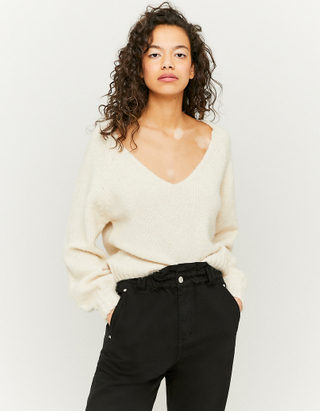 TALLY WEiJL, Pull Blanc Col V for Women