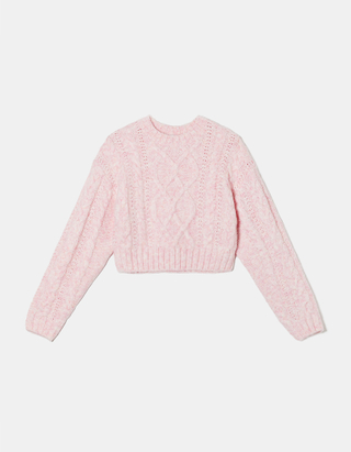 TALLY WEiJL, Pink Cable Knit Jumper for Women