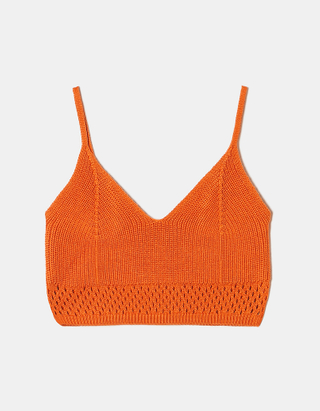 TALLY WEiJL, Orange Crochet Bralet for Women