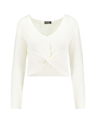 White Twisted Jumper