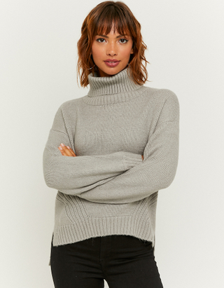 TALLY WEiJL, Szary sweter Oversize z nadrukiem for Women