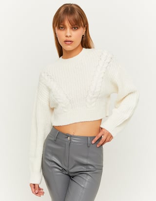 TALLY WEiJL, Beige Cropped Pullover for Women