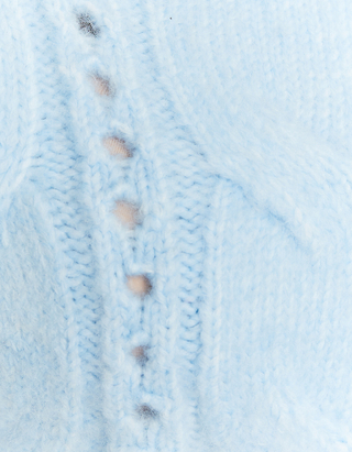 TALLY WEiJL, Blauer Cropped Pullover aus Zopfstrick for Women