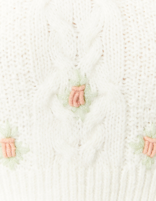 Beige Jumper with Embroideries