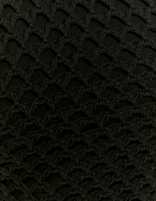 TALLY WEiJL, Μαύρο Crochet Crop Top for Women