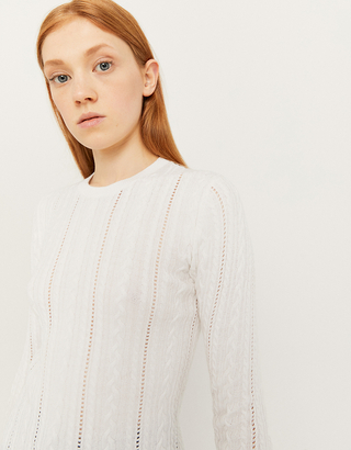 White Cable Knit Jumper