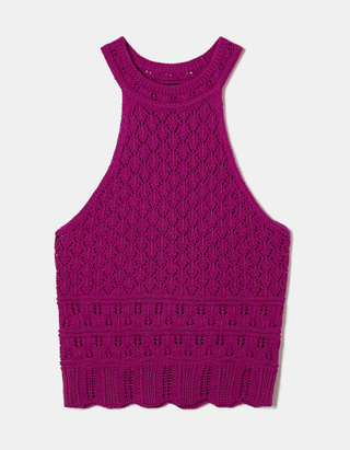TALLY WEiJL, Embroidery Crochet Top for Women