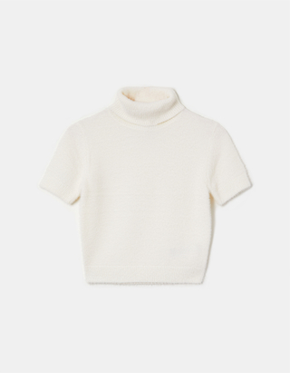 White Cropped Jumper