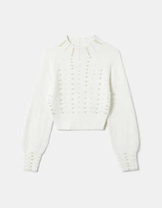White   Cropped Jumper