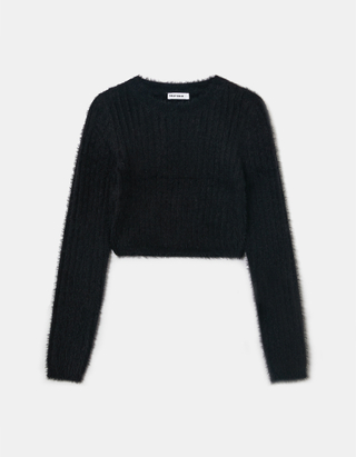 TALLY WEiJL, Czarny krótki miękki sweter for Women