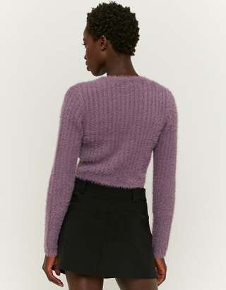 TALLY WEiJL, Violetter kurzer Basic Pullover for Women