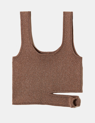 TALLY WEiJL, Knitted Top in Lurex with Cut Out for Women