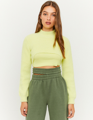 TALLY WEiJL, Gelber Ultra Cropped Pullover for Women