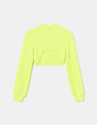 TALLY WEiJL, Gelber Ultra Cropped Pullover for Women