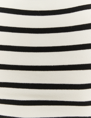 TALLY WEiJL, Striped Fitted Knitted Top for Women