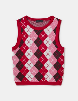 TALLY WEiJL, Cropped Checked Jumper for Women