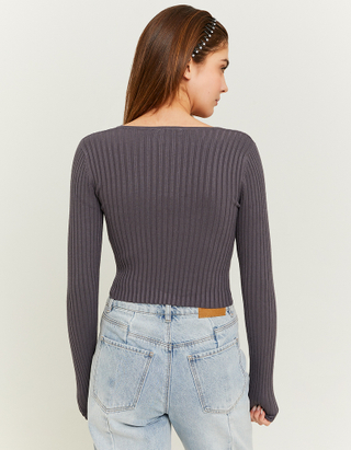 TALLY WEiJL, Grauer Cropped Pullover for Women