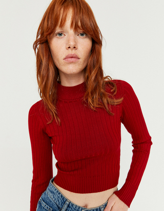 TALLY WEiJL, Czerwony dopasowany sweter for Women