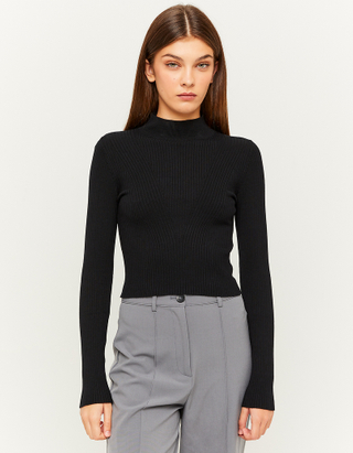 TALLY WEiJL, Black Fitted Knit Jumper for Women