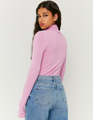 Pink Turtle Neck Top | TALLY WEiJL 