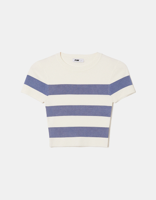 TALLY WEiJL, Knit Cropped Striped Top for Women