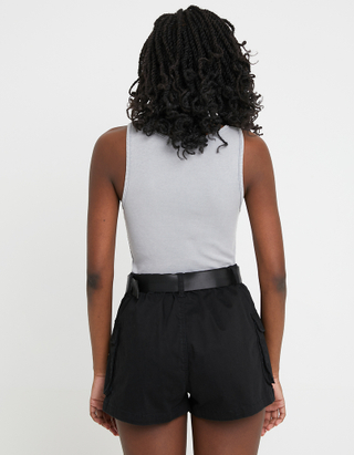 TALLY WEiJL, Short Cargo Noir Taille Haute for Women