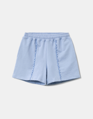 Blue High Waist Shorts