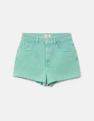 TALLY WEiJL, Green High Waist Shorts for Women