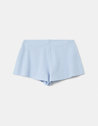 Μπλε Mid Waist Shorts